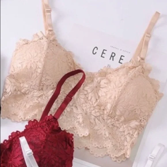 Nude beige lace bralette, new - Picture 4 of 11